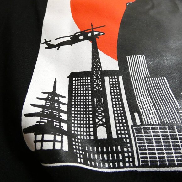 Catzilla TShirt Adult Sz S Cotton Black Japan Graphics Godzilla Muscle No Sleeve - Picture 4 of 6